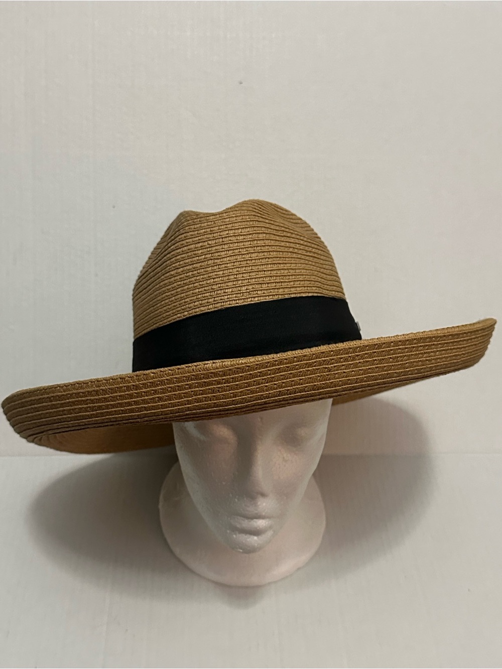 Conner Handmade Hats F5151 Wide Brim Sun Hat Natural Fiber Black Bow One Size